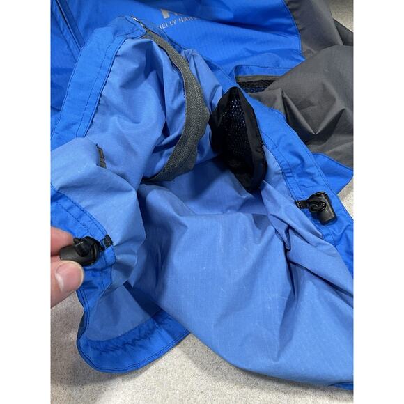 Helly Hansen Jacket Mens X-Large Blue Gray Full Zip Coat Removable Sleeves - Picture 9 of 14